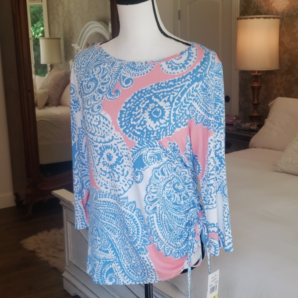 RUBY RD FAVORITES RUCHED  TOP